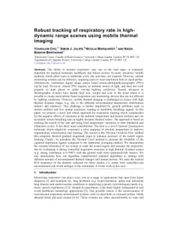 Robust tracking of respiratory rate in high-dynamic range scenes using
  mobile thermal imaging