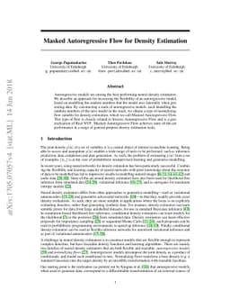 Masked Autoregressive Flow for Density Estimation