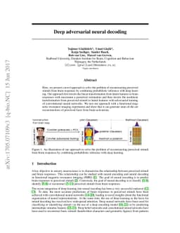 Deep adversarial neural decoding