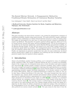 The Kernel Mixture Network: A Nonparametric Method for Conditional
  Density Estimation of Continuous Random Variables