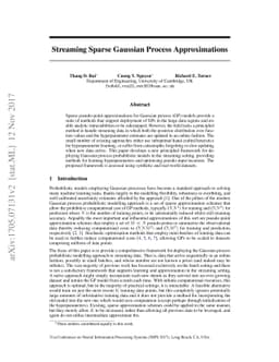 Streaming Sparse Gaussian Process Approximations