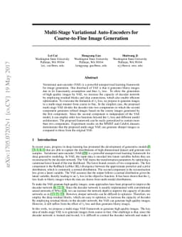 Multi-Stage Variational Auto-Encoders for Coarse-to-Fine Image
  Generation