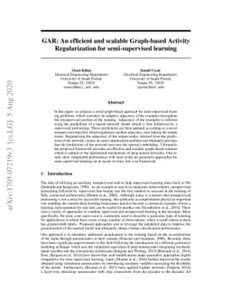 GAR: An efficient and scalable Graph-based Activity Regularization for
  semi-supervised learning