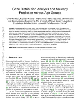 Gaze Distribution Analysis and Saliency Prediction Across Age Groups