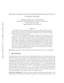 Dynamic Analysis of the Arrow Distributed Directory Protocol in General
  Networks