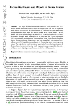Forecasting Hands and Objects in Future Frames