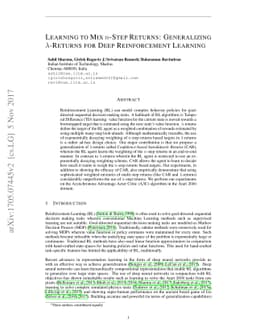 Learning to Mix n-Step Returns: Generalizing lambda-Returns for Deep
  Reinforcement Learning