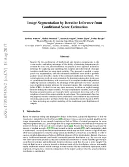 Image Segmentation by Iterative Inference from Conditional Score
  Estimation