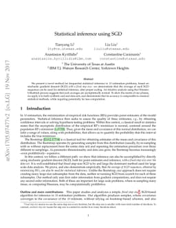 Statistical inference using SGD
