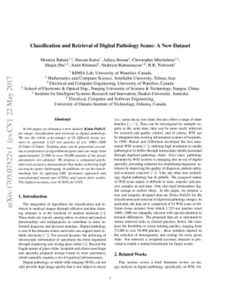 Classification and Retrieval of Digital Pathology Scans: A New Dataset