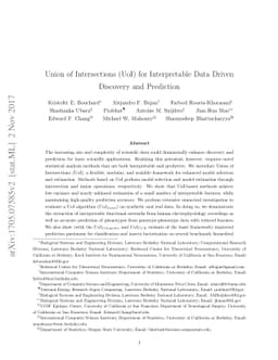 Union of Intersections (UoI) for Interpretable Data Driven Discovery and
  Prediction