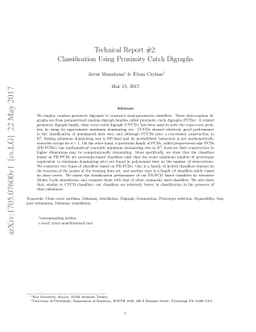 Classification Using Proximity Catch Digraphs (Technical Report)