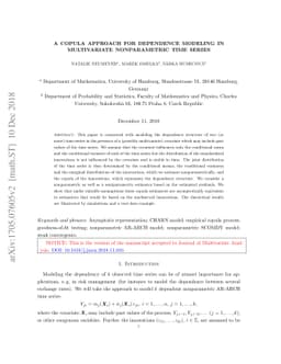 A copula approach for dependence modeling in multivariate nonparametric
  time series