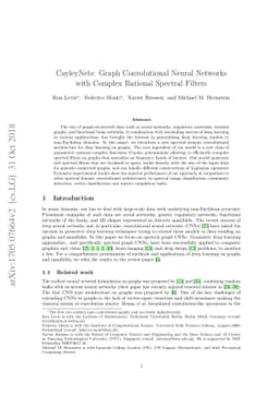 CayleyNets: Graph Convolutional Neural Networks with Complex Rational
  Spectral Filters