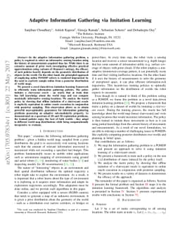 Adaptive Information Gathering via Imitation Learning