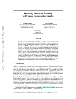 On-the-fly Operation Batching in Dynamic Computation Graphs