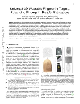 Universal 3D Wearable Fingerprint Targets: Advancing Fingerprint Reader
  Evaluations