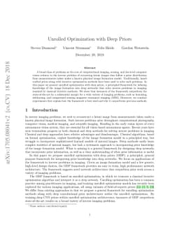 Unrolled Optimization with Deep Priors