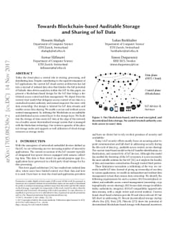 Towards Blockchain-based Auditable Storage and Sharing of IoT Data