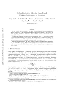 Submultiplicative Glivenko-Cantelli and Uniform Convergence of Revenues