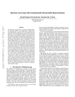 Question-Answering with Grammatically-Interpretable Representations