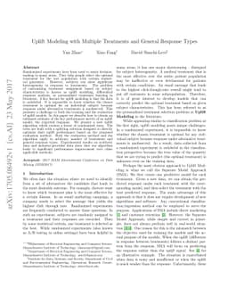 Uplift Modeling with Multiple Treatments and General Response Types