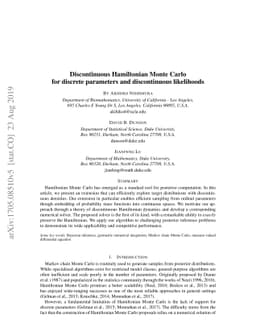 Discontinuous Hamiltonian Monte Carlo for discrete parameters and
  discontinuous likelihoods