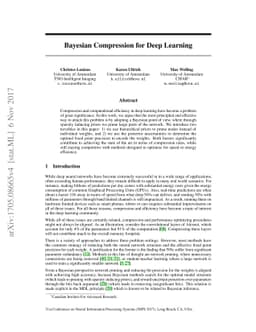 Bayesian Compression for Deep Learning