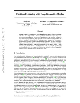 Continual Learning with Deep Generative Replay