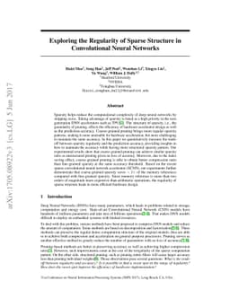 Exploring the Regularity of Sparse Structure in Convolutional Neural
  Networks