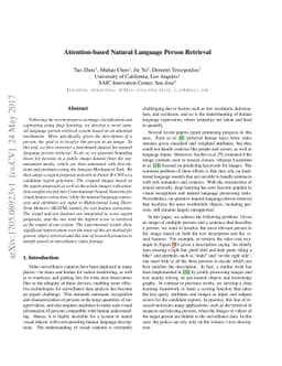 Attention-based Natural Language Person Retrieval