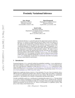 Proximity Variational Inference