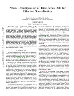 Neural Decomposition of Time-Series Data for Effective Generalization