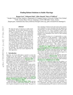 Finding Robust Solutions to Stable Marriage