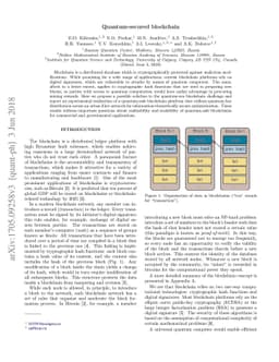 Quantum-secured blockchain