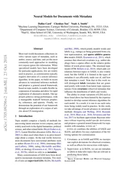 Neural Models for Documents with Metadata
