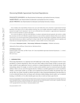 Discovering Reliable Approximate Functional Dependencies