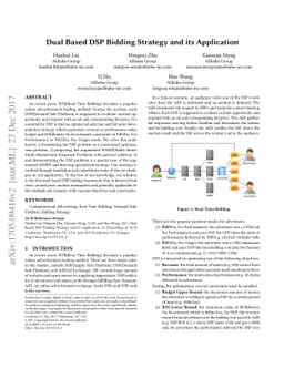 Dual Based DSP Bidding Strategy and its Application