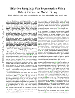 Effective Sampling: Fast Segmentation Using Robust Geometric Model
  Fitting