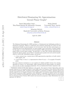 Distributed Dominating Set Approximations beyond Planar Graphs