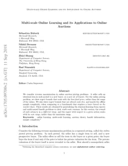 Multi-scale Online Learning and its Applications to Online Auctions