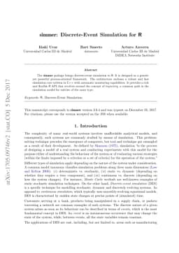 simmer: Discrete-Event Simulation for R