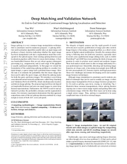 Deep Matching and Validation Network -- An End-to-End Solution to
  Constrained Image Splicing Localization and Detection