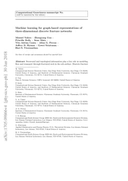 Machine learning for graph-based representations of three-dimensional
  discrete fracture networks