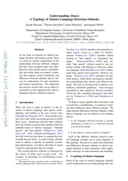 Understanding Abuse: A Typology of Abusive Language Detection Subtasks