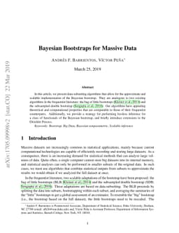 Bayesian Bootstraps for Massive Data