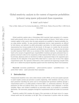 Global sensitivity analysis in the context of imprecise probabilities
  (p-boxes) using sparse polynomial chaos expansions
