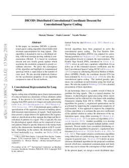 DICOD: Distributed Convolutional Sparse Coding