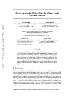 Deep Learning for Patient-Specific Kidney Graft Survival Analysis