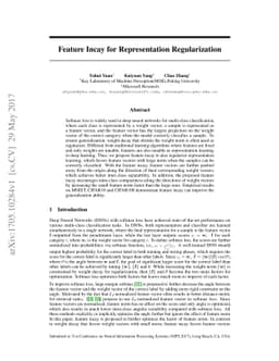 Feature Incay for Representation Regularization